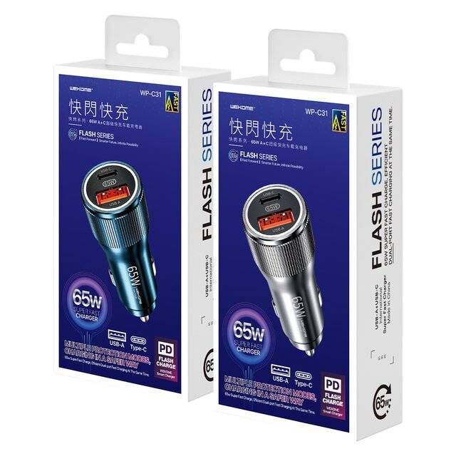 WK Fast Car Charger 65W (WP-C31)