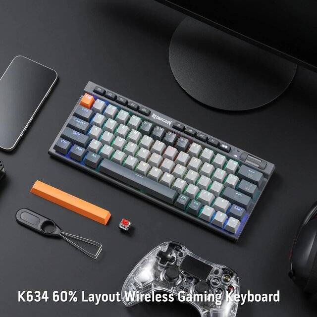 Redragon K634 Traric Pro Mechanical (BT/2.4G/Wired) Wireless Keyboard