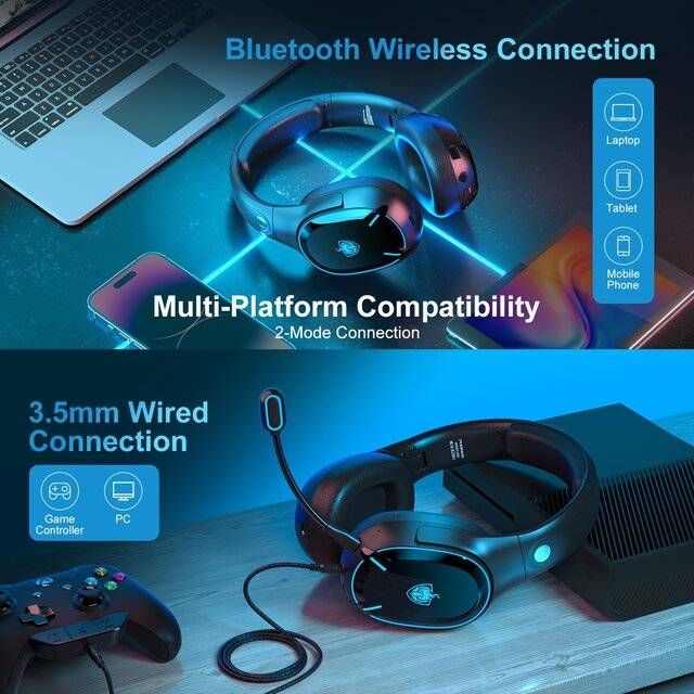 Phoinikas Q6S Wireless [2.4G] Headset (Black)