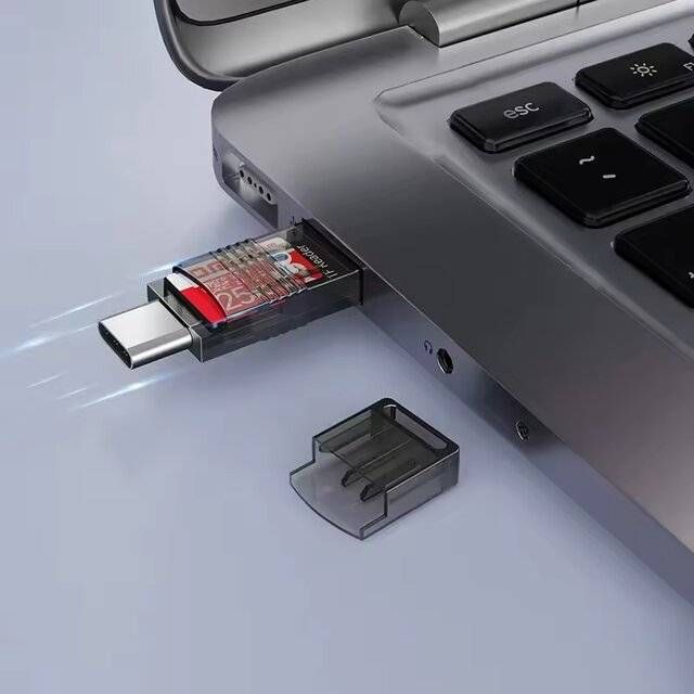 DM CR028 Card Reader [TF] Type-C + USB-A
