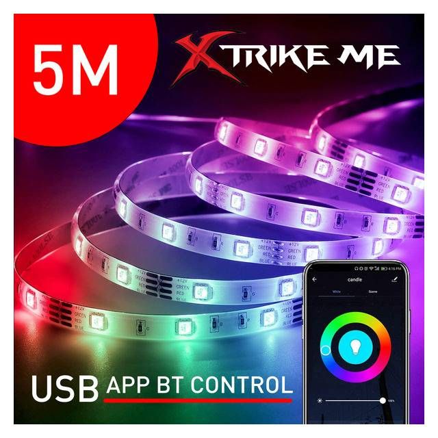 Xtrike Me 5M RGB LED Strip (HT-5050-B5) USB BT App Control