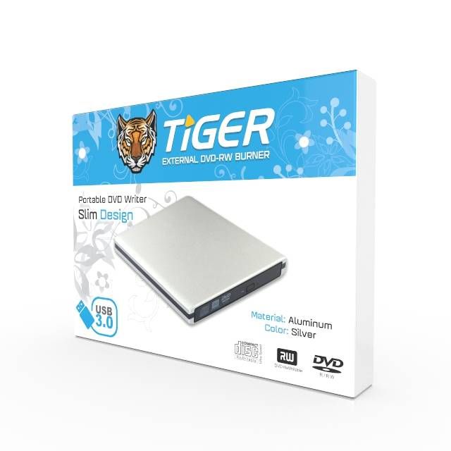 TIGER External USB 3.0 DVD-RW Writer
