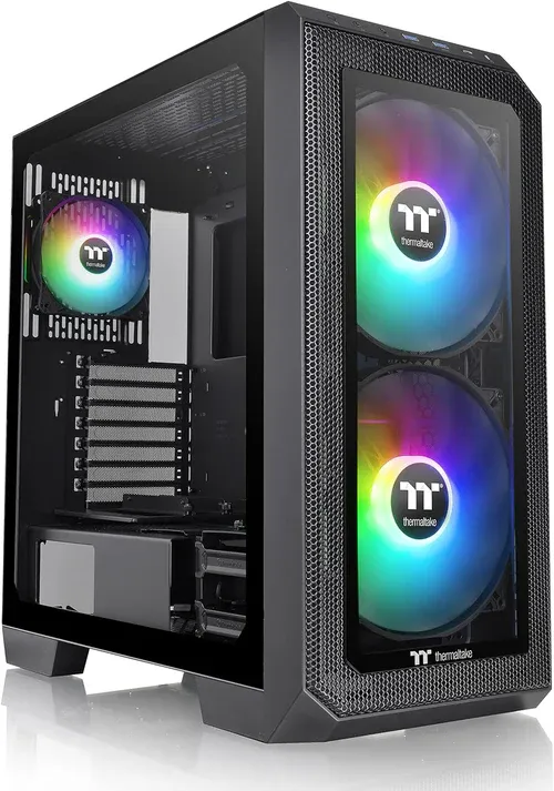 MID-TOWER GAMING CASE: Supports E-ATX, ATX, Micro-ATX, and Mini-ITX motherboards in a spacious 505 x 230 x 506mm chassis. TEMPERED GLASS PANEL: 4mm tempered glass side panel offers a premium view of i