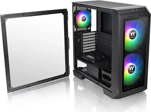 MID-TOWER GAMING CASE: Supports E-ATX, ATX, Micro-ATX, and Mini-ITX motherboards in a spacious 505 x 230 x 506mm chassis. TEMPERED GLASS PANEL: 4mm tempered glass side panel offers a premium view of i