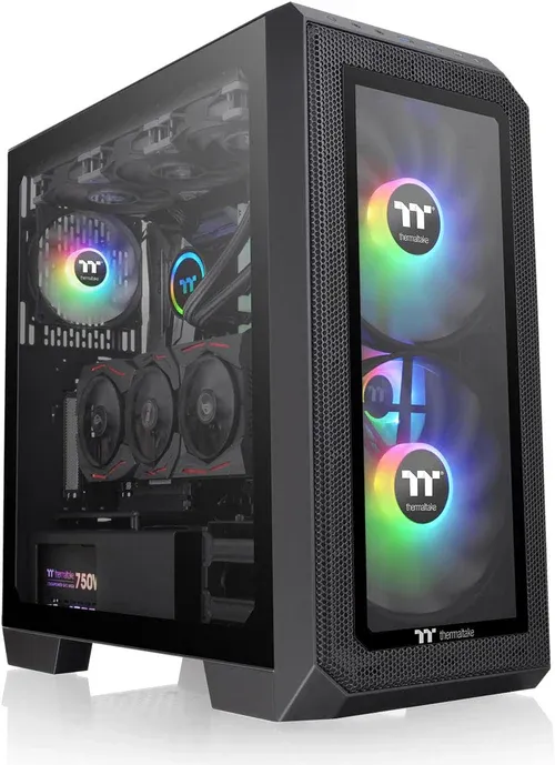 MID-TOWER GAMING CASE: Supports E-ATX, ATX, Micro-ATX, and Mini-ITX motherboards in a spacious 505 x 230 x 506mm chassis. TEMPERED GLASS PANEL: 4mm tempered glass side panel offers a premium view of i