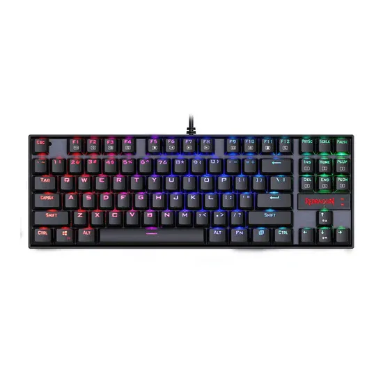 Redragon K552 Kumara RGB 80% Mechanical, Wired TKL, Red Switches, Gaming Keyboard