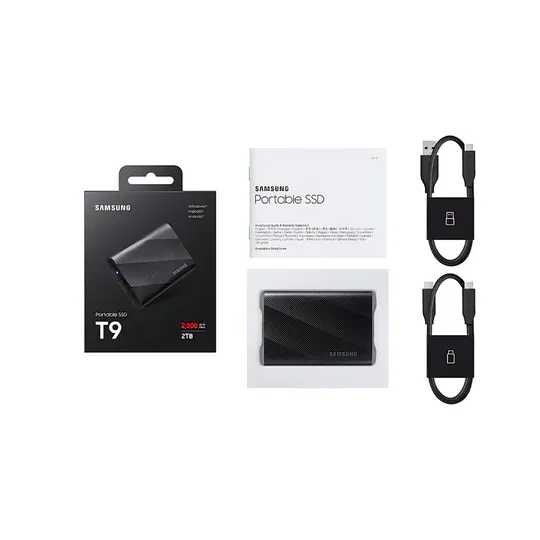 Samsung T9 2TB Portable External SSD, Black MU-PG2T0B/WW