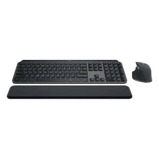 Logitech MX Keys S Combo - Performance Wireless Keyboard &amp; Mouse with Palm Rest