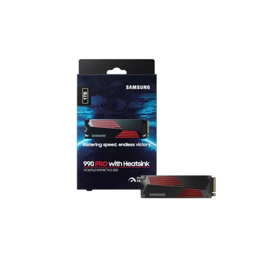 SAMSUNG 990 PRO SSD 1TB PCIe Gen 4 , Heatsink , NVMe , MZ-V9P1T0CW
