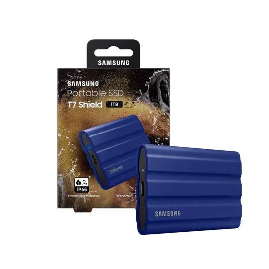 Samsung T7 Shield 1TB Portable External SSD, BLUE