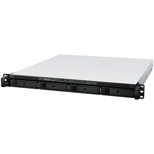 Synology RackStation RS822+ – 4-Bay 1U NAS with AMD Ryzen V1500B, 2GB DDR4 ECC RAM, 4 x 1GbE Ports, Expandable to 8 Bays