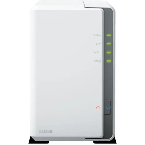Synology DiskStation DS223j – 2-Bay NAS, Quad-Core 1.7GHz CPU, 1GB DDR4, Btrfs, 1GbE, USB 3.2 Gen 1, Compact &amp; Energy-Efficient
