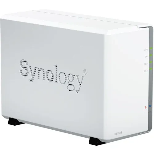 Synology DiskStation DS223j – 2-Bay NAS, Quad-Core 1.7GHz CPU, 1GB DDR4, Btrfs, 1GbE, USB 3.2 Gen 1, Compact &amp; Energy-Efficient