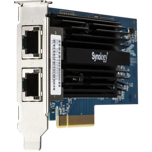 Synology E10G18-T2 Dual-Port 10GbE PCIe 3.0 x8 Adapter – 2x RJ-45, 20Gbps Aggregate, Jumbo Frame, TSO, Checksum Offload