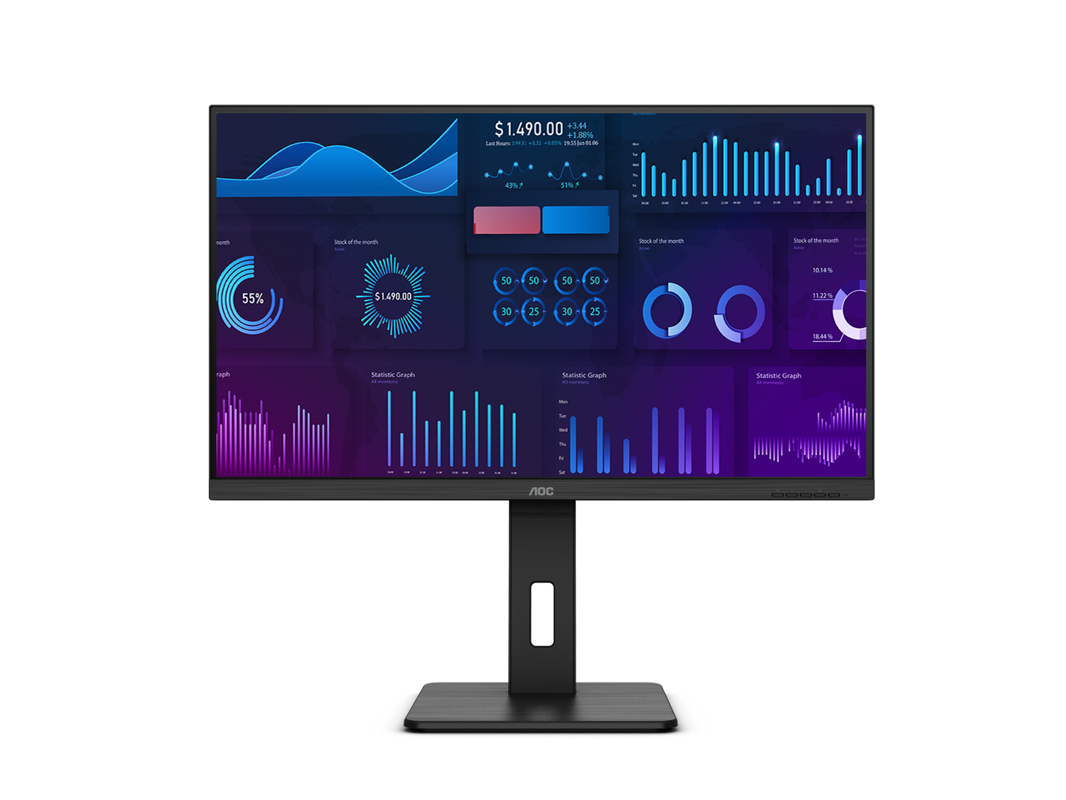 AOC U32P2C / 31.5&#39;&#39;UHD 3840X2160 / FLAT - 60HZ - 4MS - VA - HDR - DP 2.1 - HDMI2 ( U32P2C )