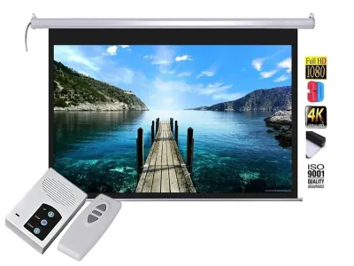 MOTORIZED PROJECTOR SCREEN 120&quot;*120&quot; INCH