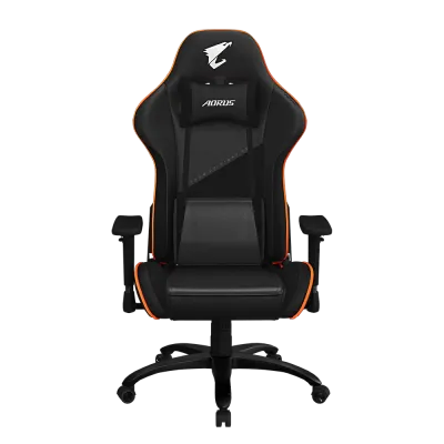 AORUS AGC310 -كرسي الألعاب  تصميم مريح، إمكانية إمالة 160 درجة، وسائد قابلة للتعديل، إطار فولاذي، معتمد من BIFMA