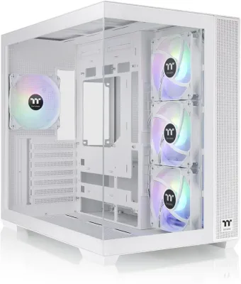 Thermaltake View 380 TG ARGB ATX Case; 4x120mm ARGB Fans Included; Supports Hidden-Connector Motherboard; Front & Side Dual Tempered Glass Panel Thermaltake View 380 TG ARGB ATX Case; 4x120mm ARGB Fans Included; Supports Hidden-Connector Motherboard; Front & Side Dual Tempered Glass Panel