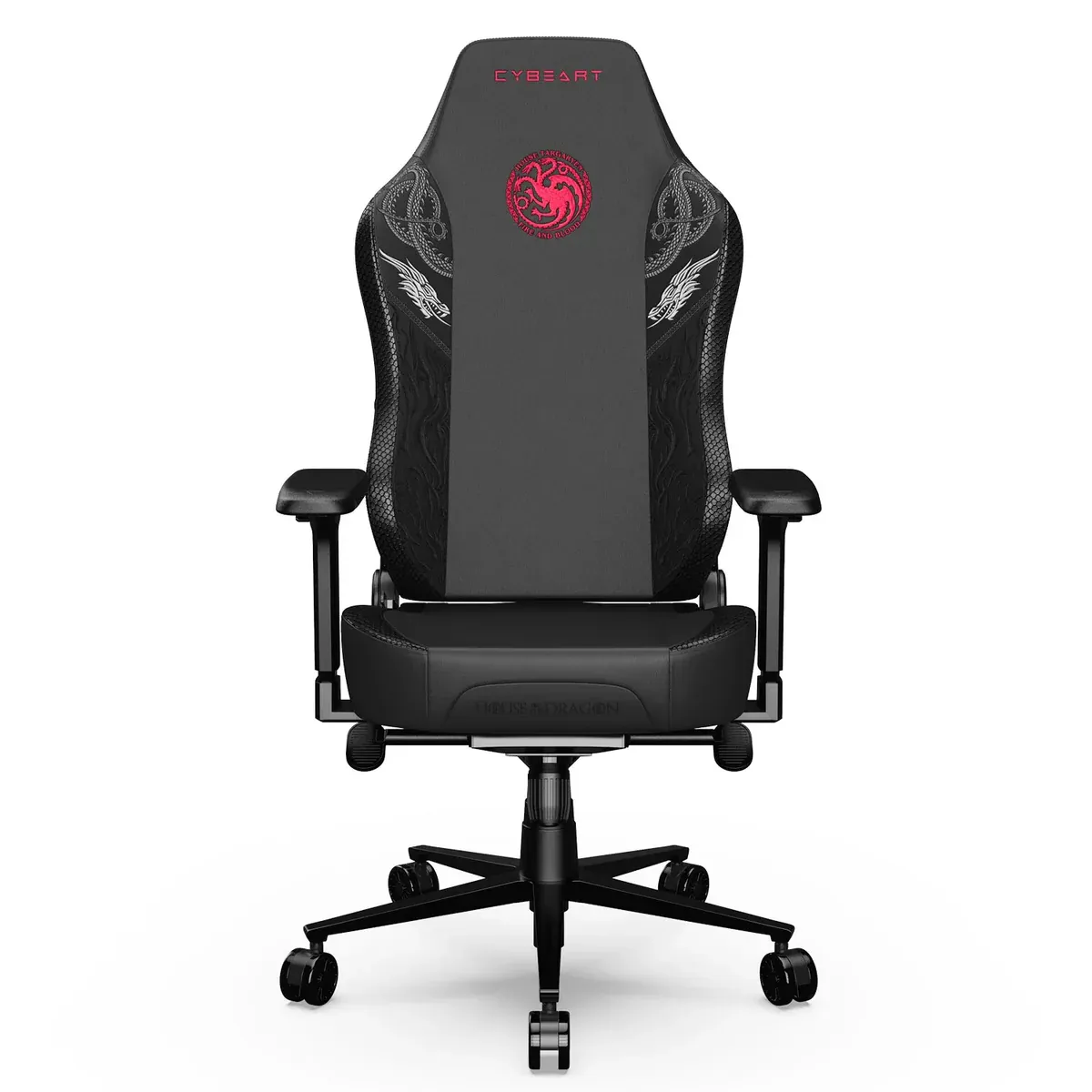 CYBEART | House Targaryen Gaming Chair - DC Comics | 4D Armrest | Inbuilt Lumbar Support | Supreme PU Leather, Ergonomic, Recline &amp; Tilt