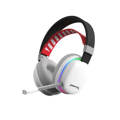 Monka Echo HG9069W Wireless Gaming Headset – Bluetooth 5.2, RGB Lighting, 50 mm Drivers, Omnidirectional Mic, Over-Ear Comfort