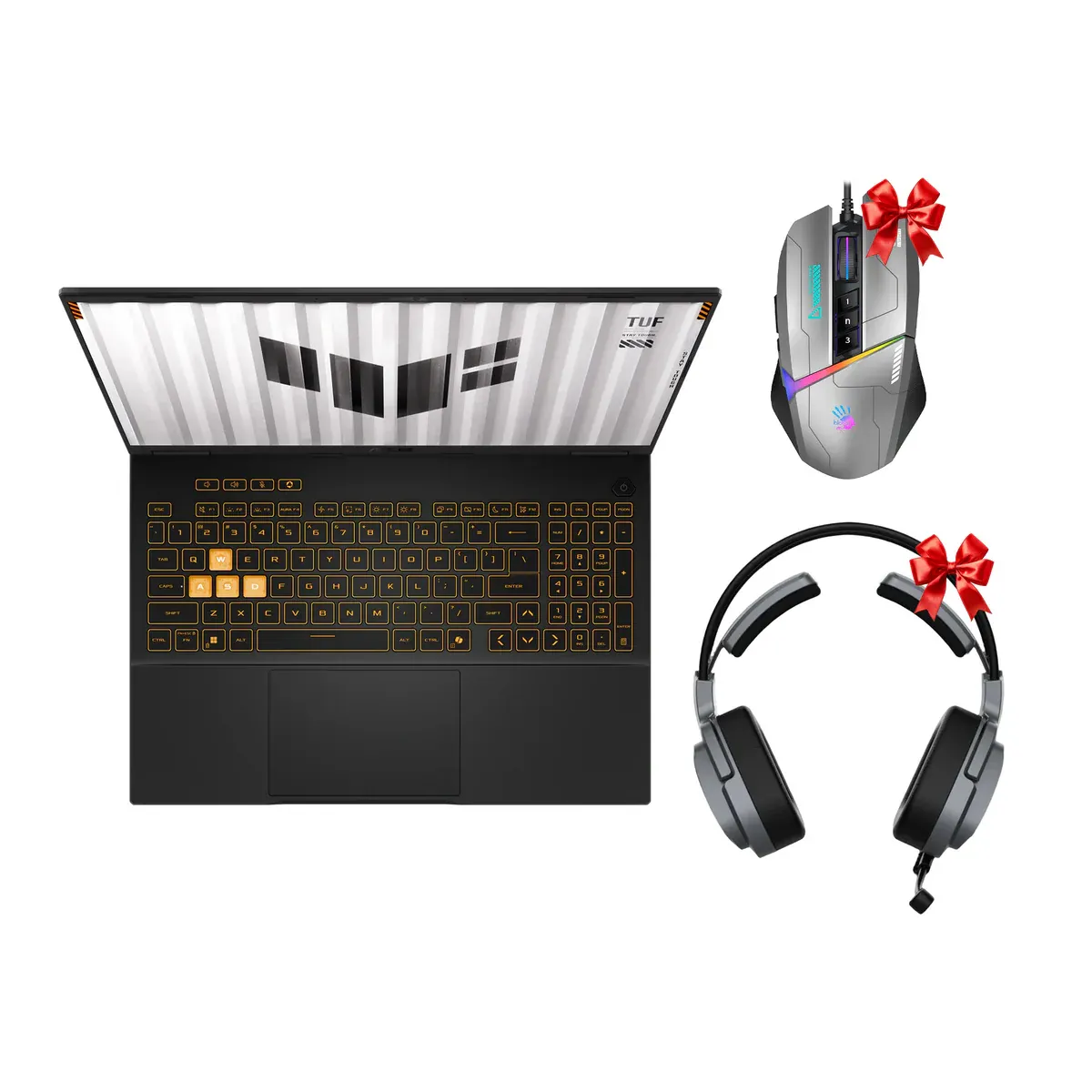 عرض خاصASUS TUF Gaming F16 FX608JH-RV033AR 16" WUXGA 165Hz Laptop - Core i5-13450HX - 16GB RAM - 512GB SSD - RTX 5050 8GB - WIN 11 PRO K(Mecha Gray) With a gift of a Bloody mouse and a Bloody headset عرض خاصASUS TUF Gaming F16 FX608JH-RV033AR 16" WUXGA 165Hz Laptop - Core i5-13450HX - 16GB RAM - 512GB SSD - RTX 5050 8GB - WIN 11 PRO K(Mecha Gray) With a gift of a Bloody mouse and a Bloody headset