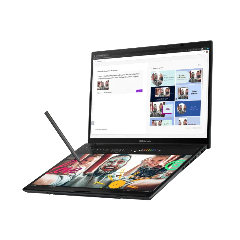 عرض خاص لفترة محدودة ASUS Zenbook DUO Touch screen UX8406CA-PZ005W Laptop - 14” 120Hz OLED -Core Ultra 9 285H - 32GB RAM - 2TB SSD - Shared - Windows 11