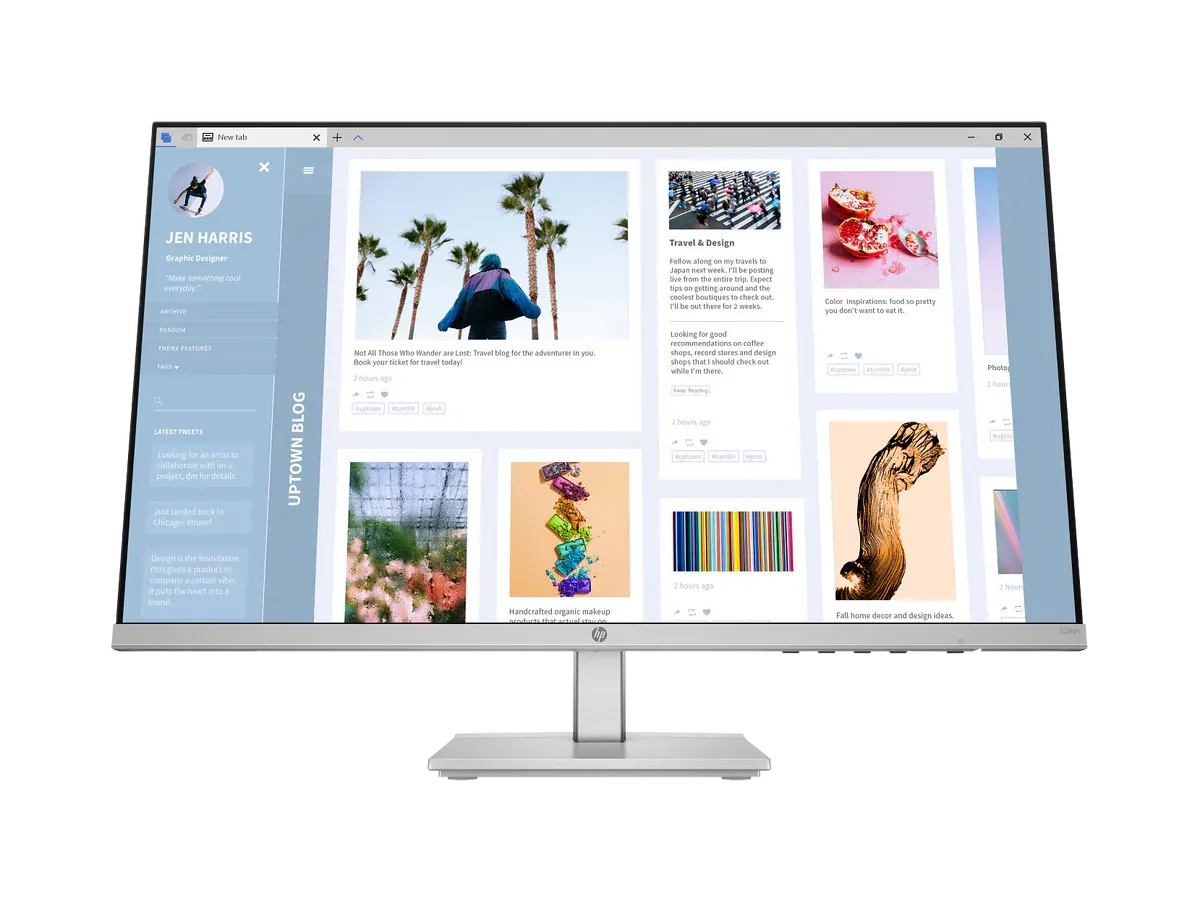 عرض خاص لفترة محدودة HP Series 5 24″ (23.8″) FHD Height-Adjust IPS Monitor – 100 Hz, 99 % sRGB, 300 cd/m², Eyesafe Certified