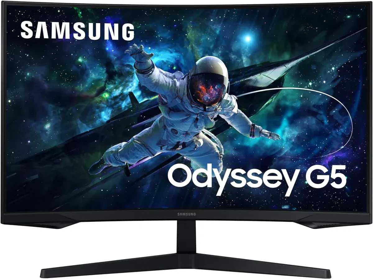 عرض خاص لفترة محدودة Samsung Odyssey G5 27&quot; Gaming Monitor - QHD 2560x1440, 1000R Curved, 165Hz, 1ms, HDR10