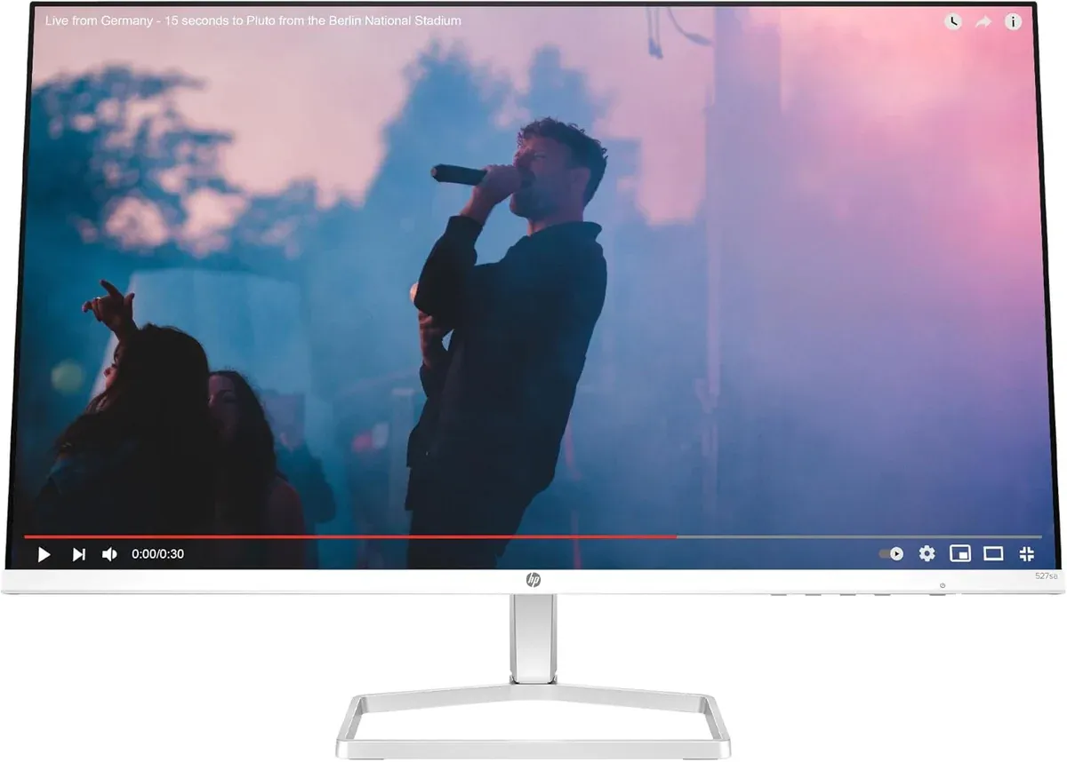 عرض خاص لفترة محدودة HP Series 5 27&quot; FHD White Monitor – 527sw (94F46AS), IPS Panel, 100Hz, 99% sRGB, HDMI &amp; VGA, Eye Ease, Tilt Stand