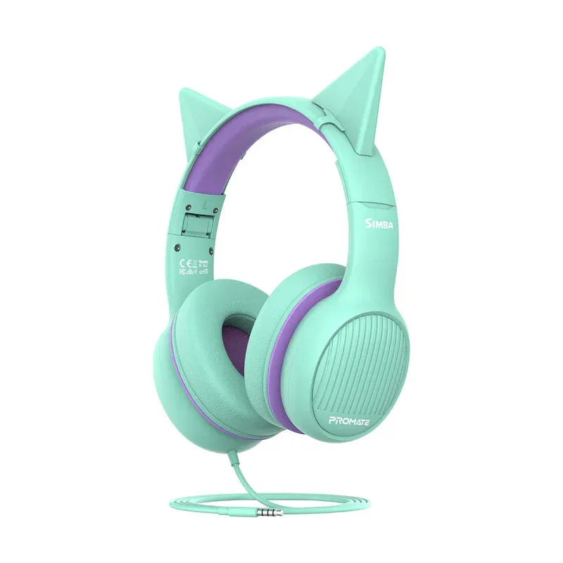عرض خاص لفترة محدودة Promate Simba Over-Ear Hi-Definition SafeAudio™ Wired Headset – 40mm Drivers, 85dB Limit, Adjustable & Foldable Design عرض خاص لفترة محدودة Promate Simba Over-Ear Hi-Definition SafeAudio™ Wired Headset – 40mm Drivers, 85dB Limit, Adjustable & Foldable Design