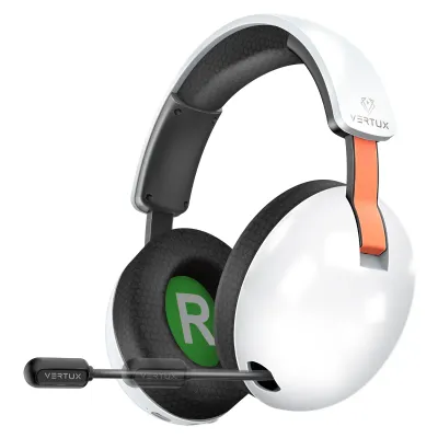 عرض خاص لفترة محدودة Vertux BB-8 Gaming Headset – Tri-Mode Connectivity, 50mm Drivers, Retractable Mic, 80H Bluetooth Playtime