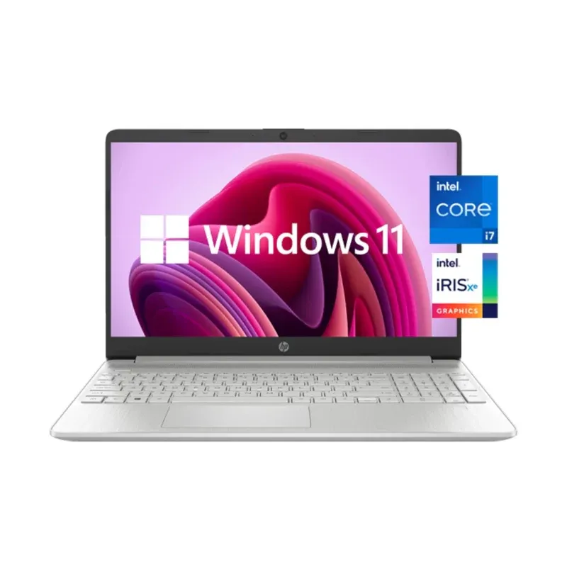 عرض خاص لفترة محدودةHP 15s-fq5299nia, Intel Core i7-1255U, RAM 8GB, 512GB SSD, Intel Iris Graphics, 15.6 Inch FHD, Natural silver