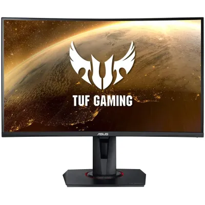 ASUS TUF Gaming 27” Curved Monitor, 1440P WQHD (2560 x 1440), 165Hz, Adaptive-sync, Freesync Premium, Extreme Low Motion Blur (ELMB), 1ms, 400 nits, DisplayHDR 400, DisplayPort and HDMI
