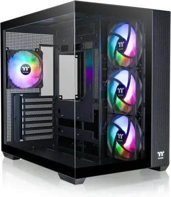 Thermaltake View 380 TG ARGB ATX Case; 4x120mm ARGB Fans Included; Supports Hidden-Connector Motherboard; Front &amp; Side Dual Tempered Glass Panel