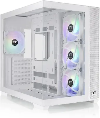 Thermaltake View 380 TG ARGB ATX Case; 4x120mm ARGB Fans Included; Supports Hidden-Connector Motherboard; Front &amp; Side Dual Tempered Glass Panel
