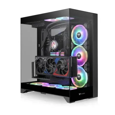 Thermaltake CTE E550 TG Mid Tower ATX Case; 3 Tempered Glass Panels; Hidden-Connector Motherboard Support; Three-Way VGA Installations; Dual Chamber Design