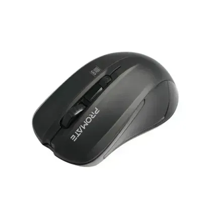 Promate Contour Ergonomic Wireless Mouse – 1600 DPI, 2.4GHz Connectivity, 7–10m Range, 1 x AA Battery