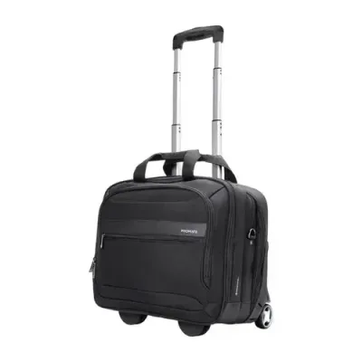 Promate Persona-TR Versatile 2-in-1 Travel Trolley Bag for 16″ Laptop – Water-Resistant, Telescoping Handle, In-Line Wheels