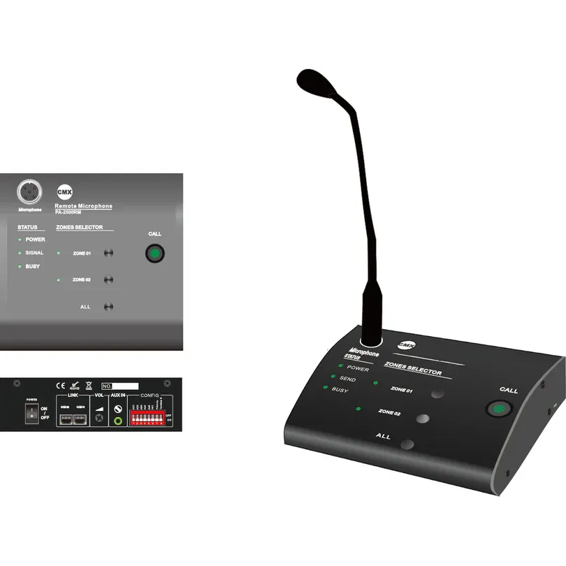 CMX 2 Zone remote microphone for PA-2500 ranges
