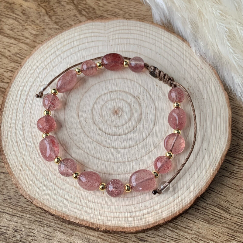 Bracelet ~ Golden strawberry Quartz