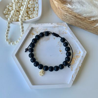 Bracelets ~ Onyx &amp; Hamsa hand