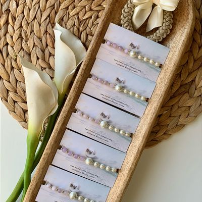 Bracelet ~ Kunzite &amp; Perles de coquillage