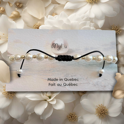 Bracelet ~ Perles de coquillage &amp; Perle d’eau douce