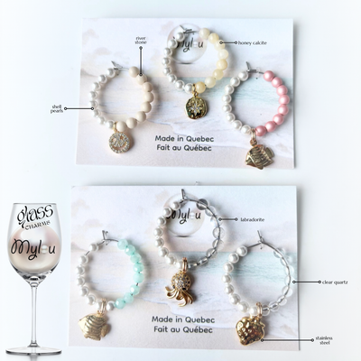 6 x Breloques pour Verres de Luxe ~ #2