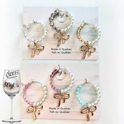 6 x Breloques pour Verres ~ Boucles 🎀