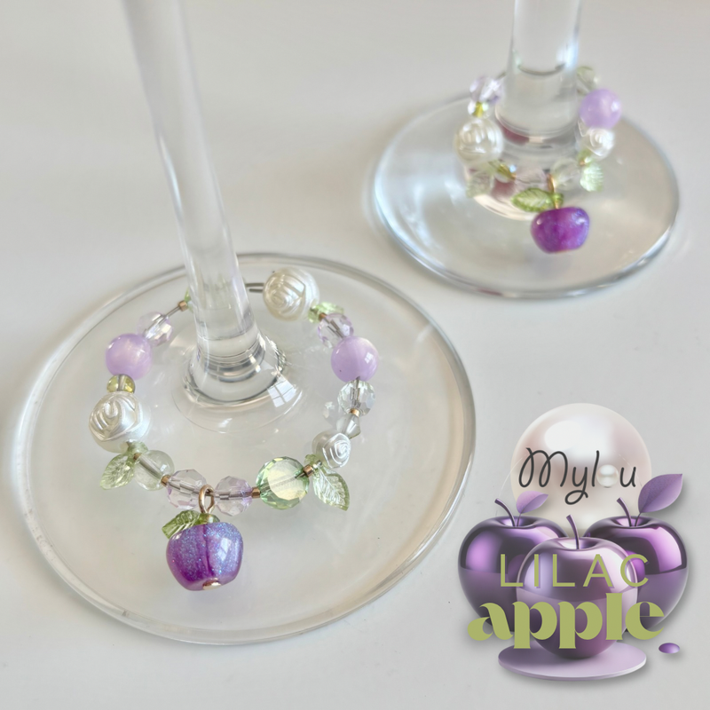 𝑳𝒊𝒍𝒂𝒄 𝑨𝒑𝒑𝒍𝒆 𖧷 ~ small &amp; medium Charm Duo