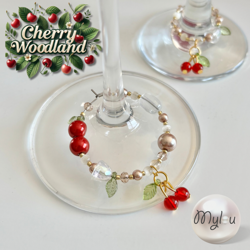 𝐶ℎ𝑒𝑟𝑟𝑦 𝑊𝑜𝑜𝑑𝑙𝑎𝑛𝑑 🍒 ~ small &amp; medium Charm Duo
