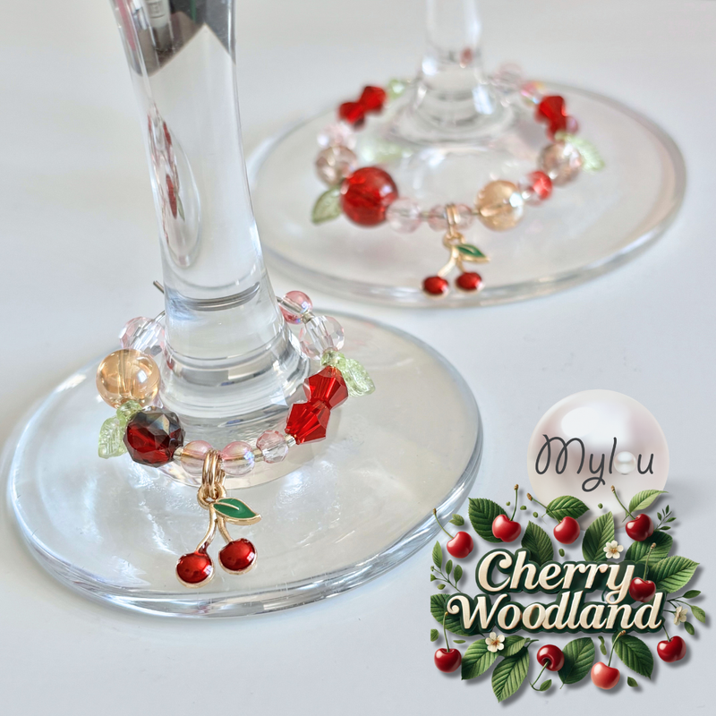 𝐶ℎ𝑒𝑟𝑟𝑦 𝑊𝑜𝑜𝑑𝑙𝑎𝑛𝑑 2.0 🍒 ~ small &amp; medium Charm Duo