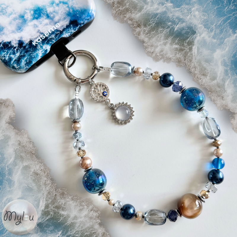 Enchanted Ocean 🐚 ~ Keychain or Cell Phone bracelet 