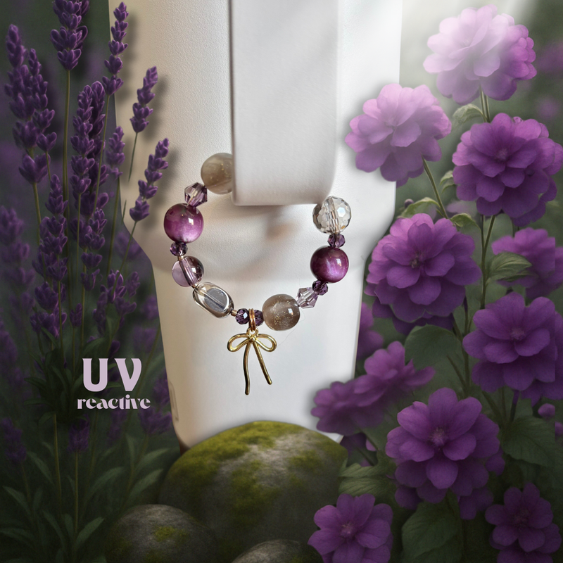 UV Reactive Tumbler Charm – Lavender Lace Edition